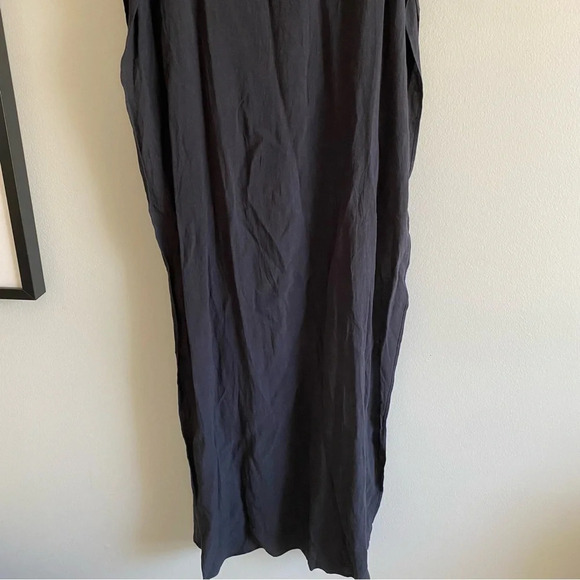 NWT URBAN Outfitters Black Linen Blend Jumpsuit Dress with High Slits Size XS - Picture 8 of 16